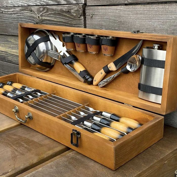 Набір шампурів ручної роботи на подарунок, набор шампуров с ДОСТАВКОЙ