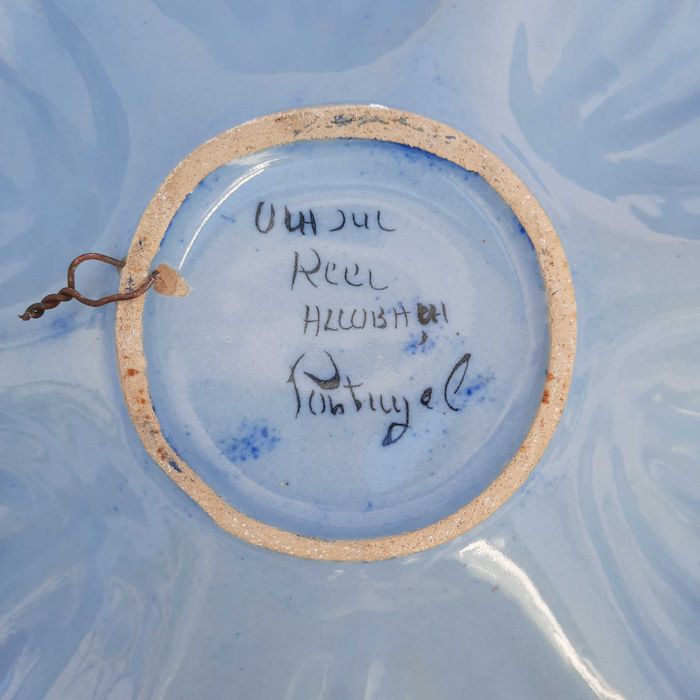 Prato grande e prato ondulado de ceramica , conjunto.