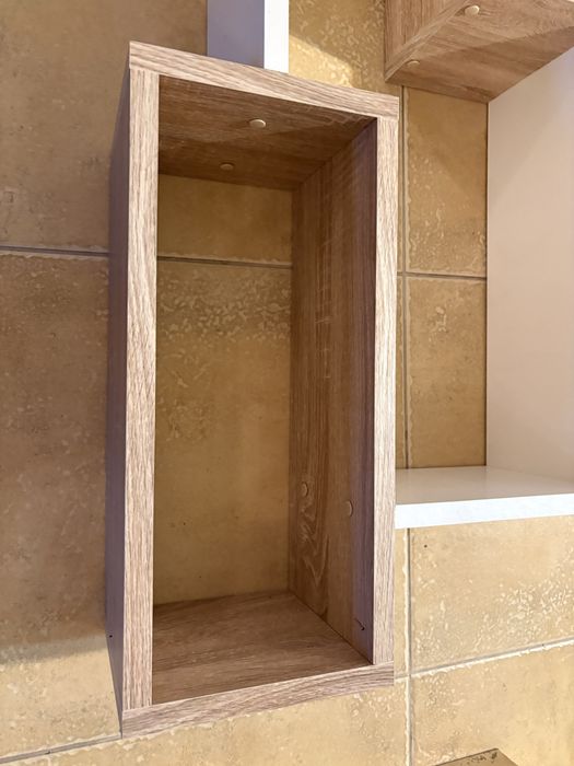 Regał wiszący dąb/biały