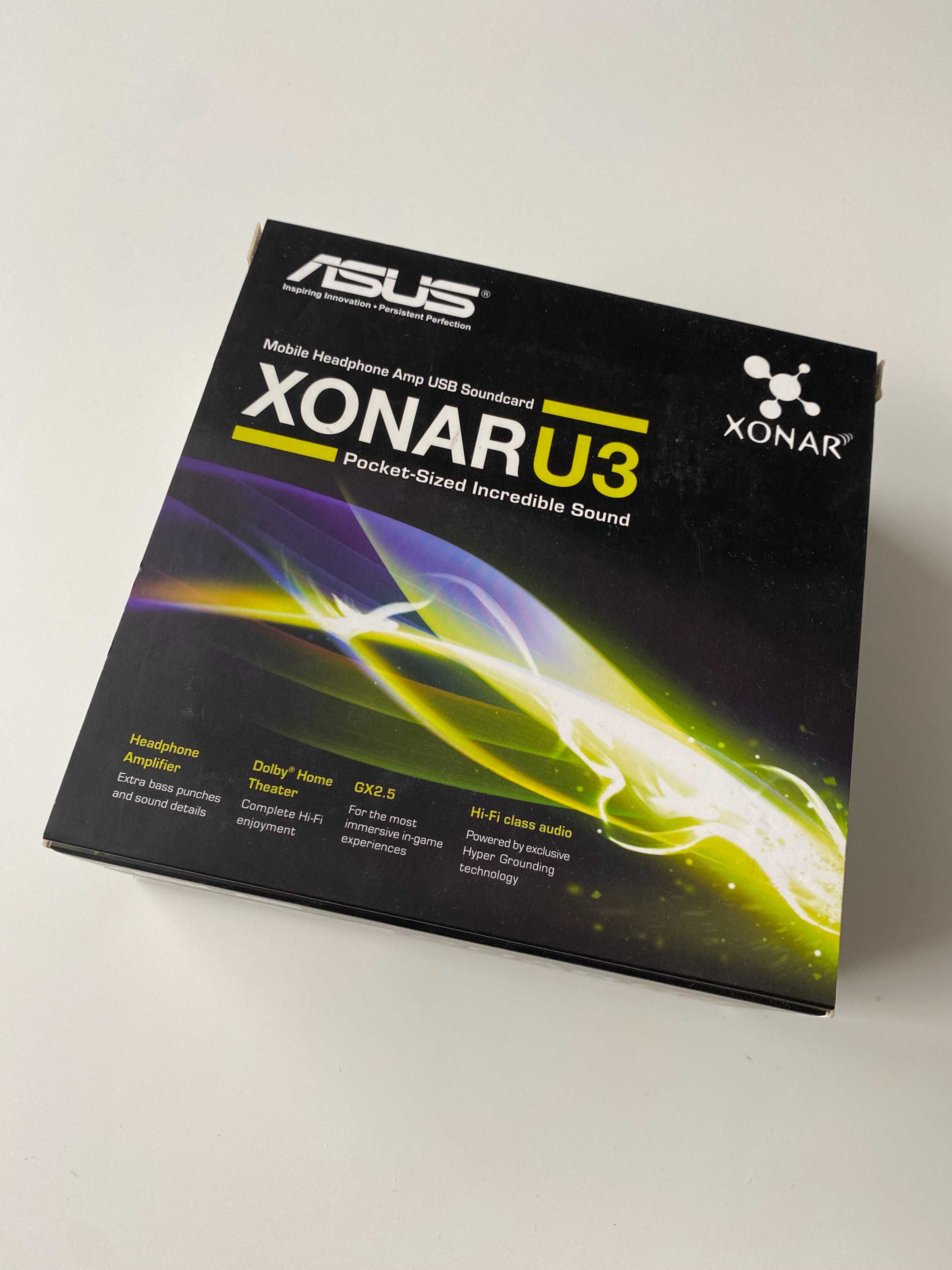 Karta dźwiękowa USB Asus Xonar U3 stan bardzo dobry.