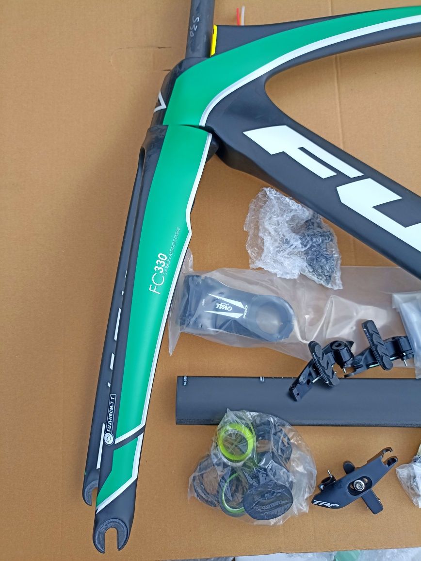 Nowa Rama Aero  Czasowa  Fuji Norcom Frame set + hamulce Widelec karbo
