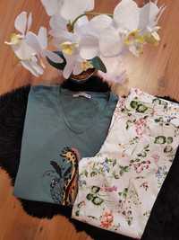 Cudny zestaw:) spodnie w kwiaty bluzeczka roz M/L