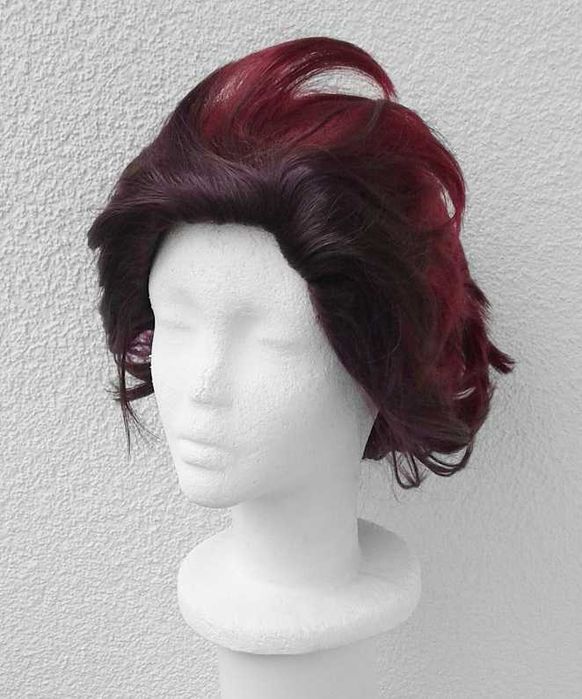 Tanjirou Kamado Demon Slayer czerwona krótka peruka męska cosplay