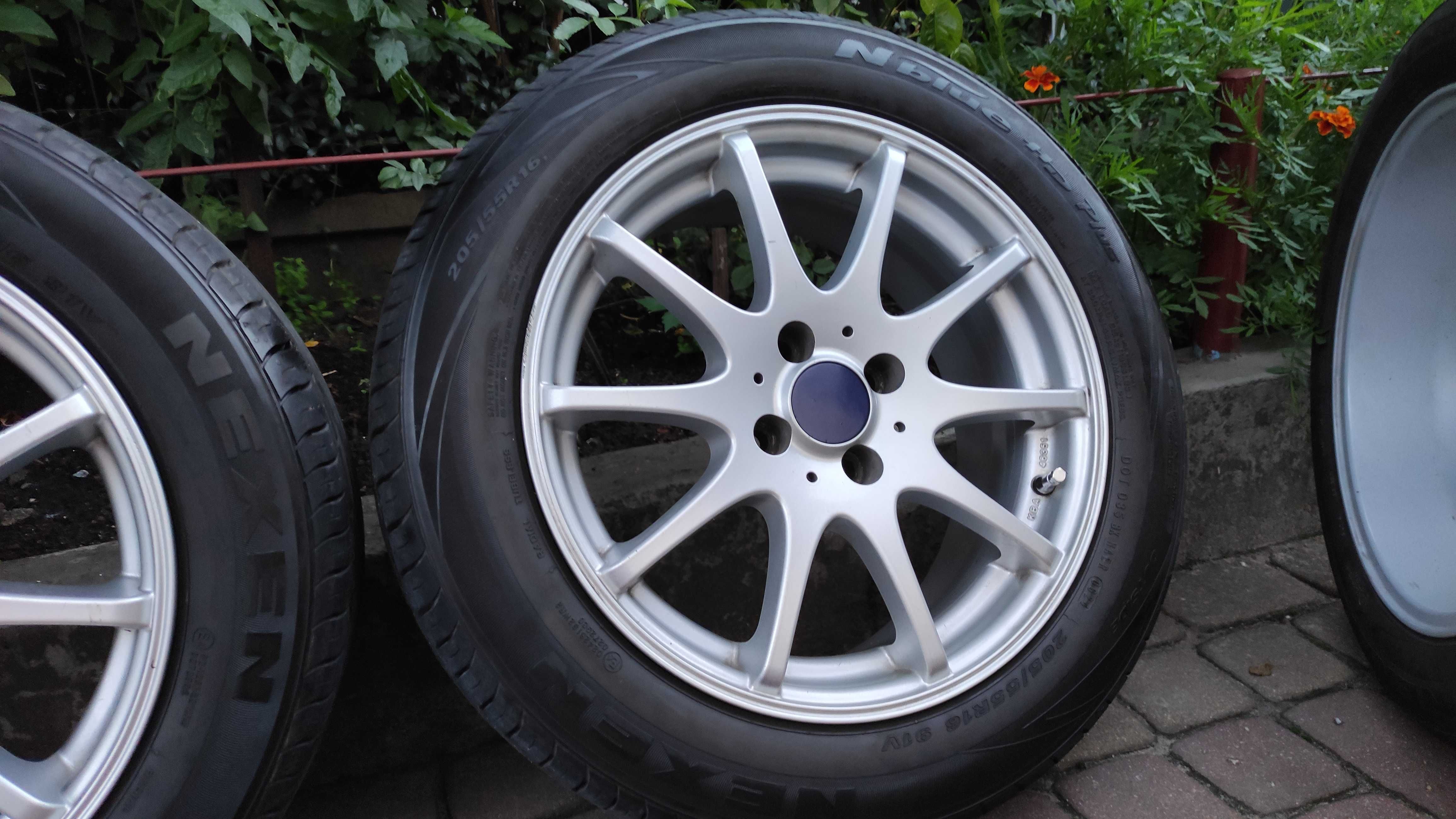 Felgi Dezent 16" 4x100, opony letnie Nexen N'Blue HD Plus 205/55/R16