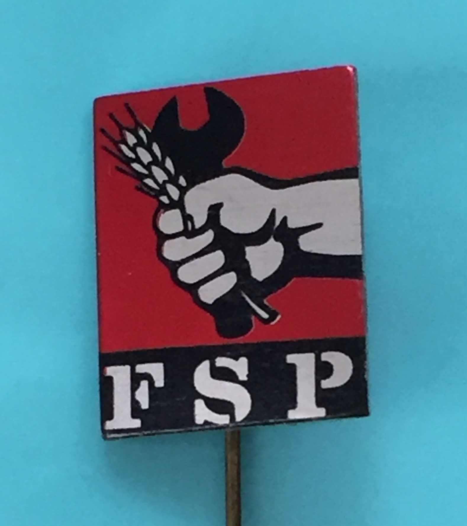 Pin alfinete de lapela - FSP - FRENTE SOCIALISTA POPULAR