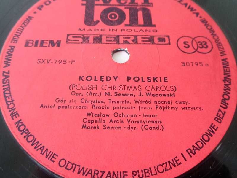 Płyta winylowa Kolędy Polskie -Wiesław Ochman Tenor/ Świąteczne kolędy