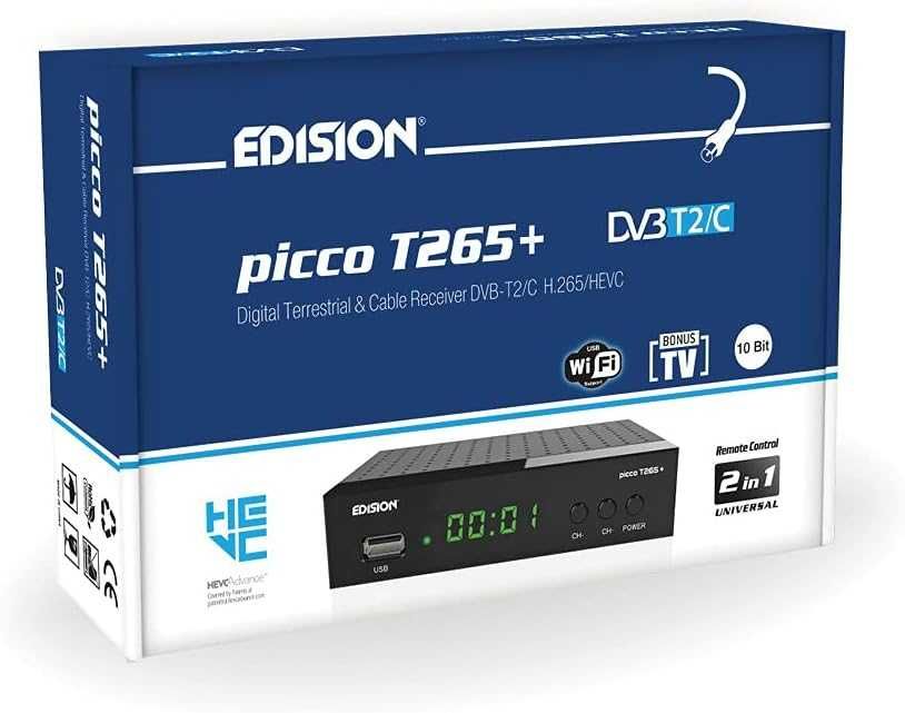 Dekoder dvb-t2 hevc EDISION PICCO T265+