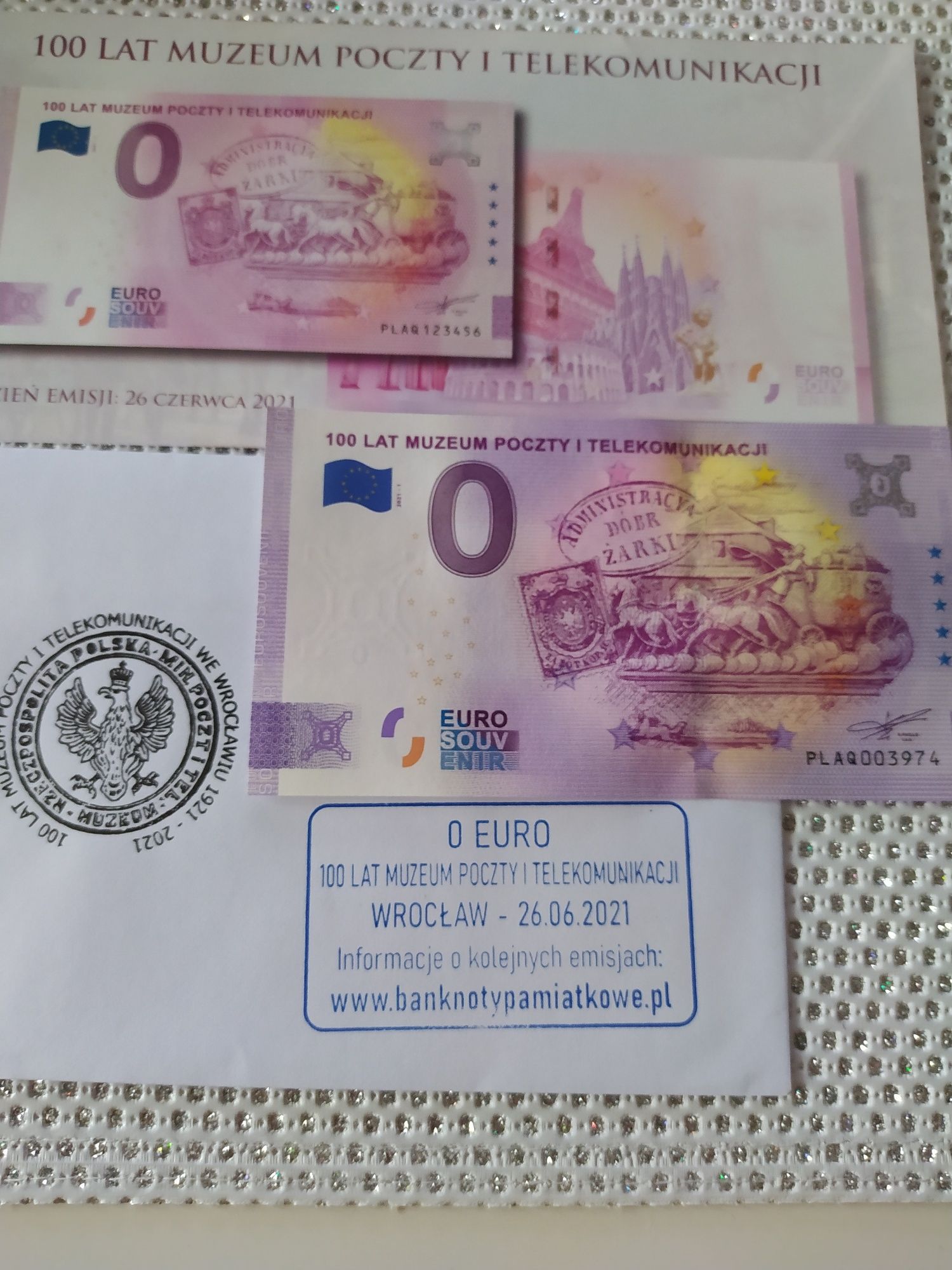 Banknot 0 euro 100 lat Muzeum Poczty i Telekomunikacji
