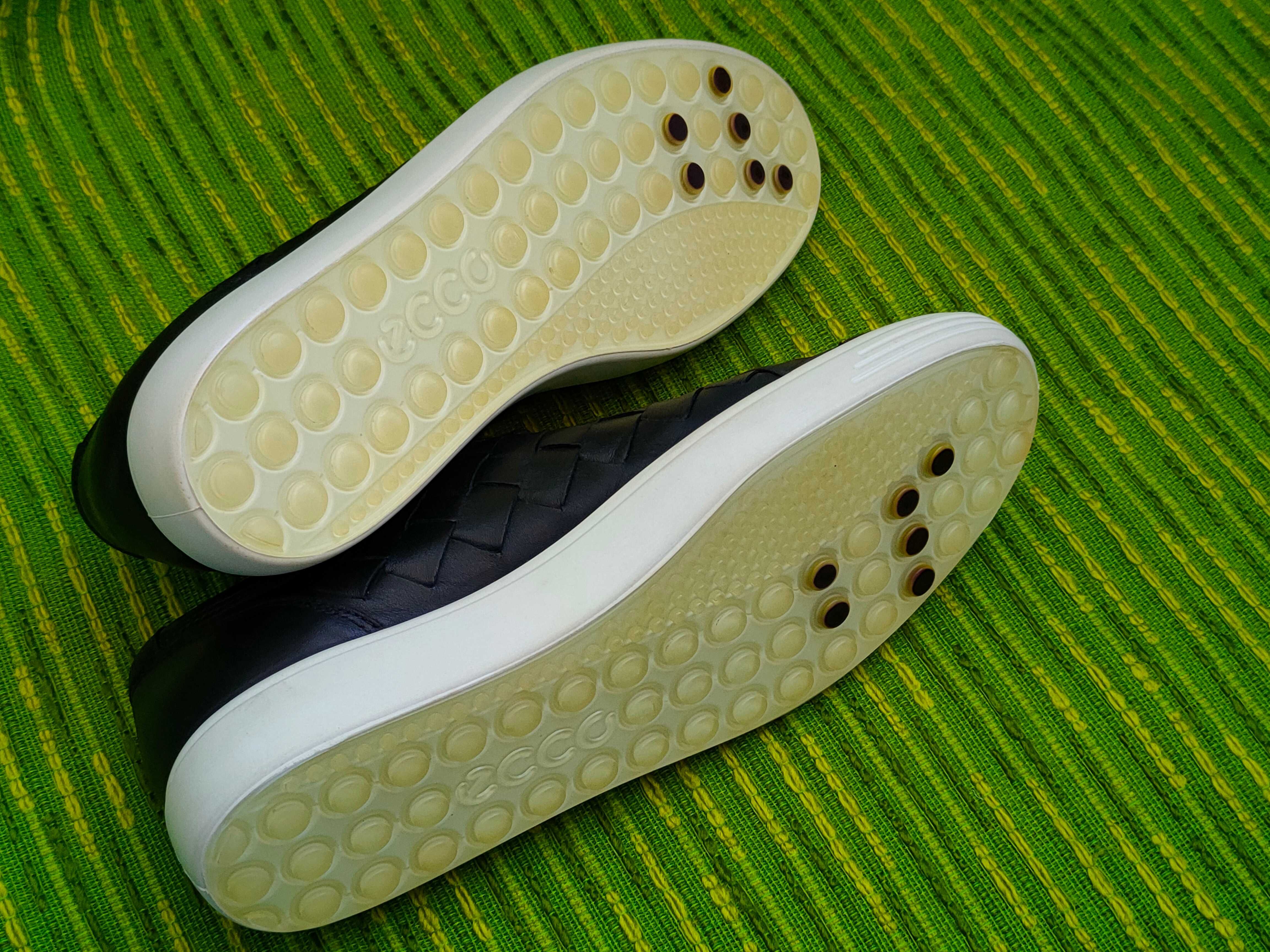 Кожаные черные кроссовки кеды Ecco SOFT 7. Размер-41, 27см