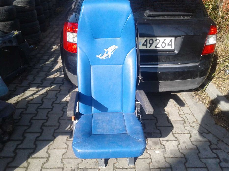 Fotel Bus Autobus Camper Kamping Podłokietniki Pasy Zapinka Rączka