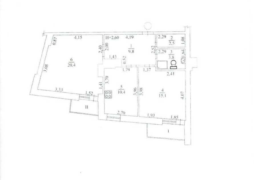 2-кімнатна, 64,3 м2, м. Львів, вул. Пасічна, 33, Личаківський парк