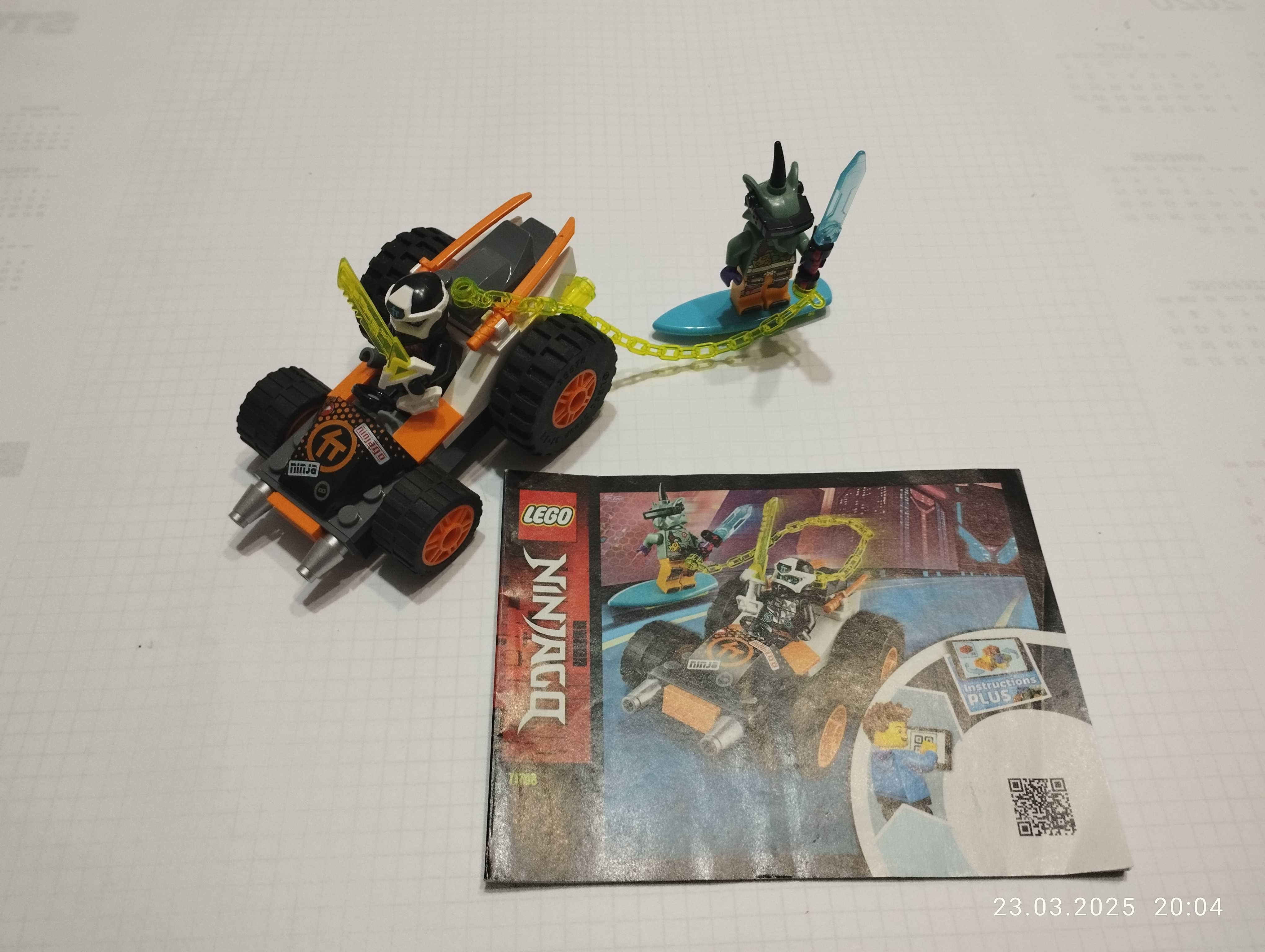 LEGO Ninjago 71706, Cole's speeder car, kompletny + instrukcja