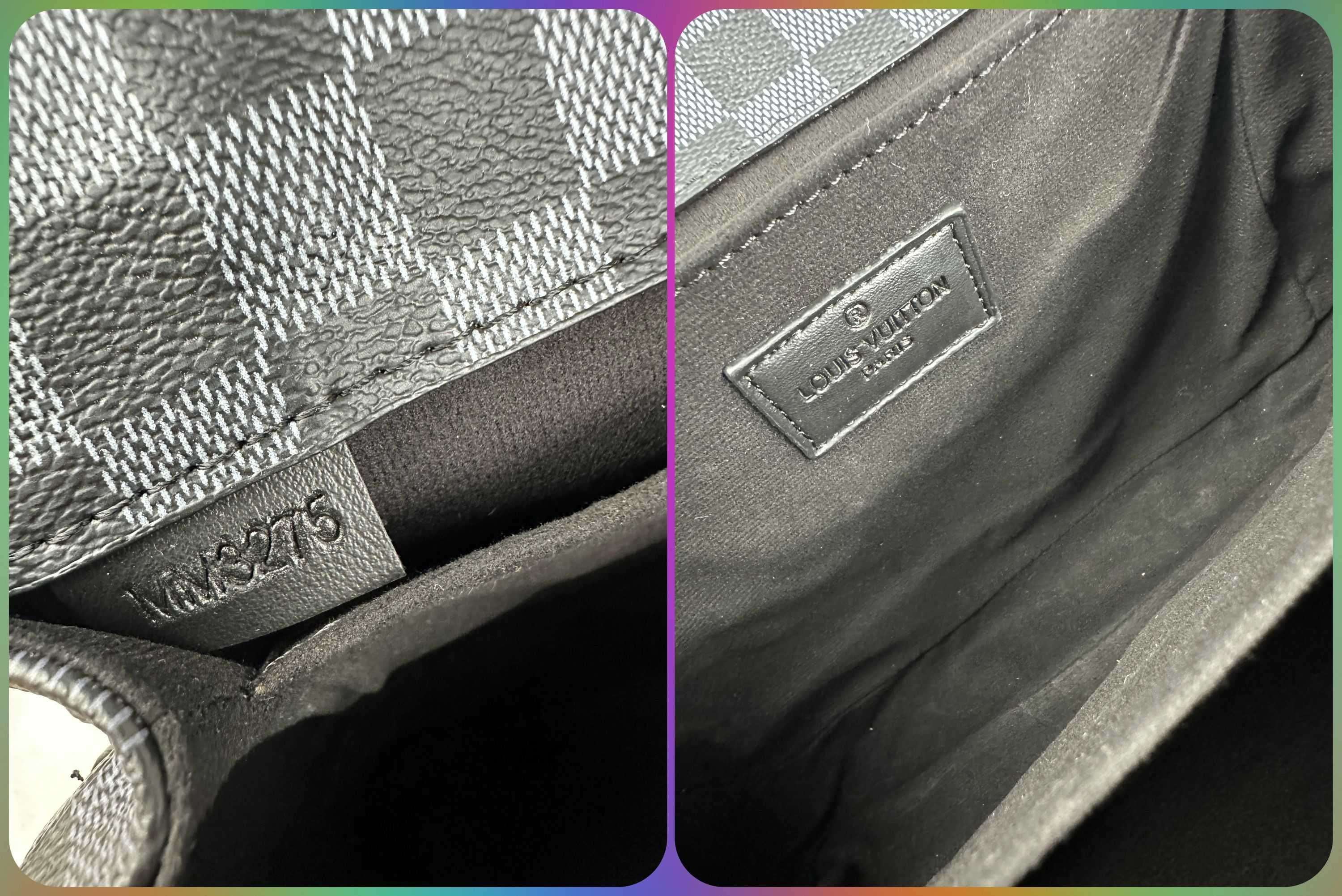 Torba Louis Vuitton metis granat Damier Ebene logowana premium