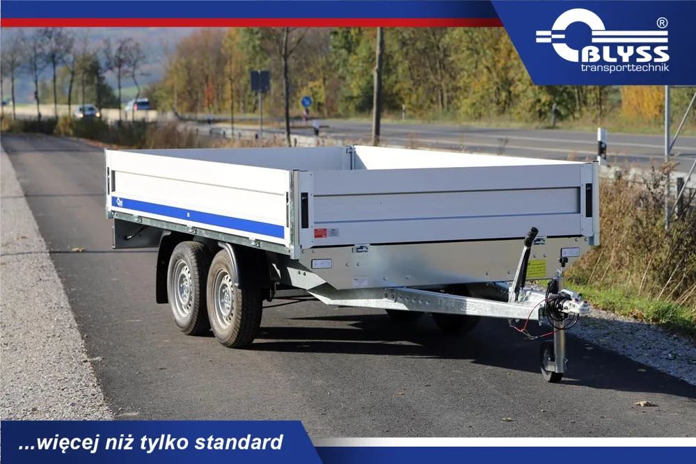 Blyss Vector II  Przyczepa samochodowa, aluminiowe burty, platforma, hamowana BLYSS