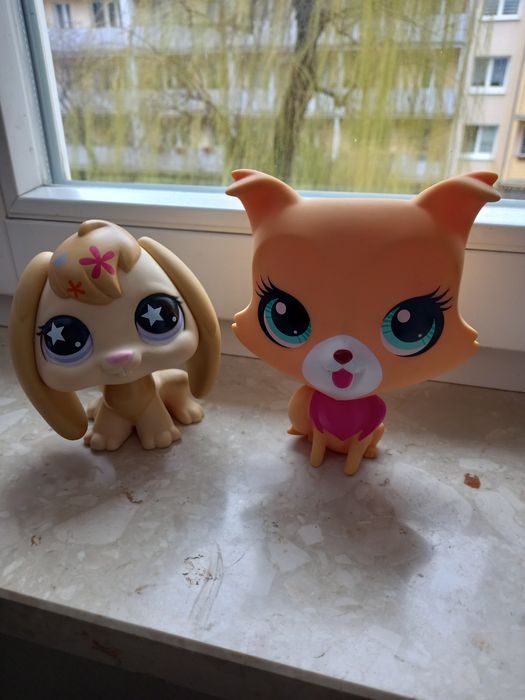 HASBRO duże figurki LITTLEST PET SHOP Kot 15cm,Królik 13cm jak nowe