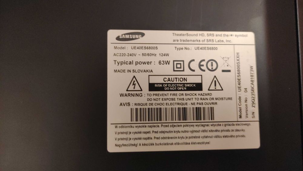 Telewizor 40" 3D Smart TV Samsung UE40ES6800