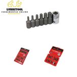 Jogo 7 Bits Torx T20-T50 + Adaptador 3/8" CT1228 | NOVOS
