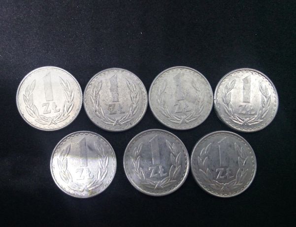 Monety 1 złoty od 1982 do 1988