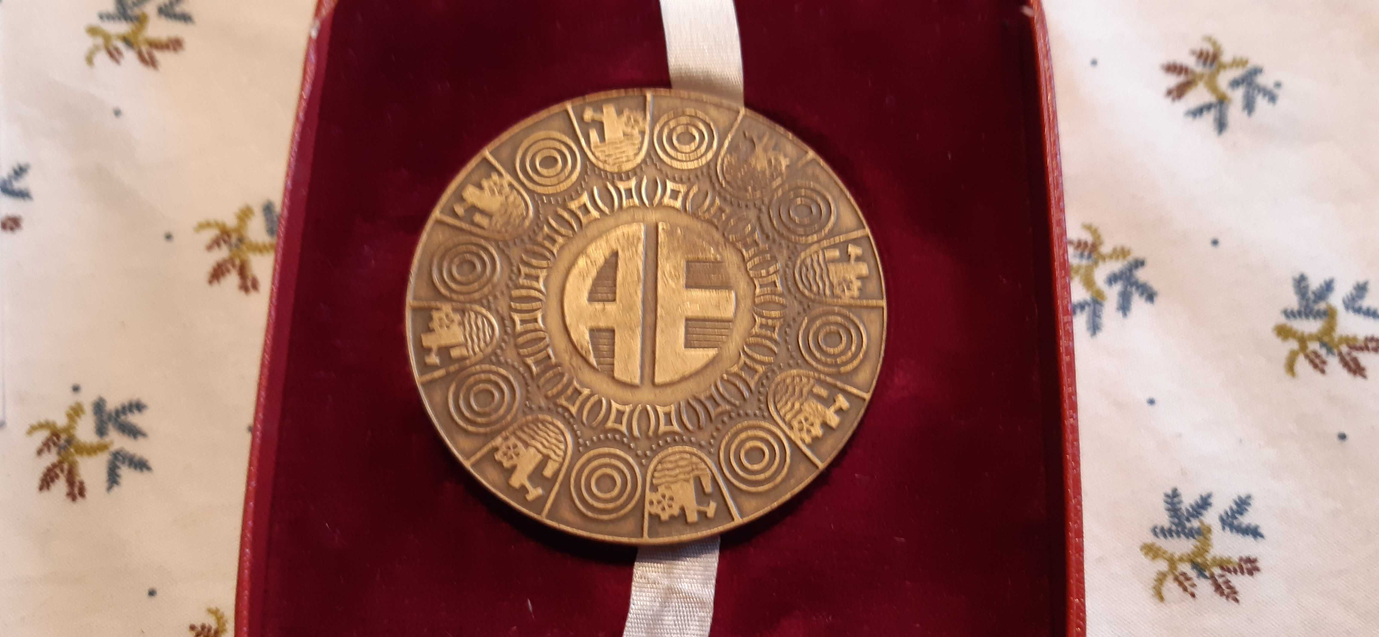 stary duży medal pamiątkowy akadamia ekonomicza 40 lat katowice