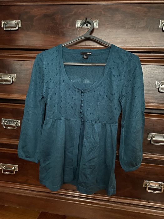 Casaco de malha verde da H&M
