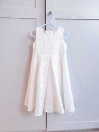 Biała kremowa haftowana sukienka 98 104 Monsoon