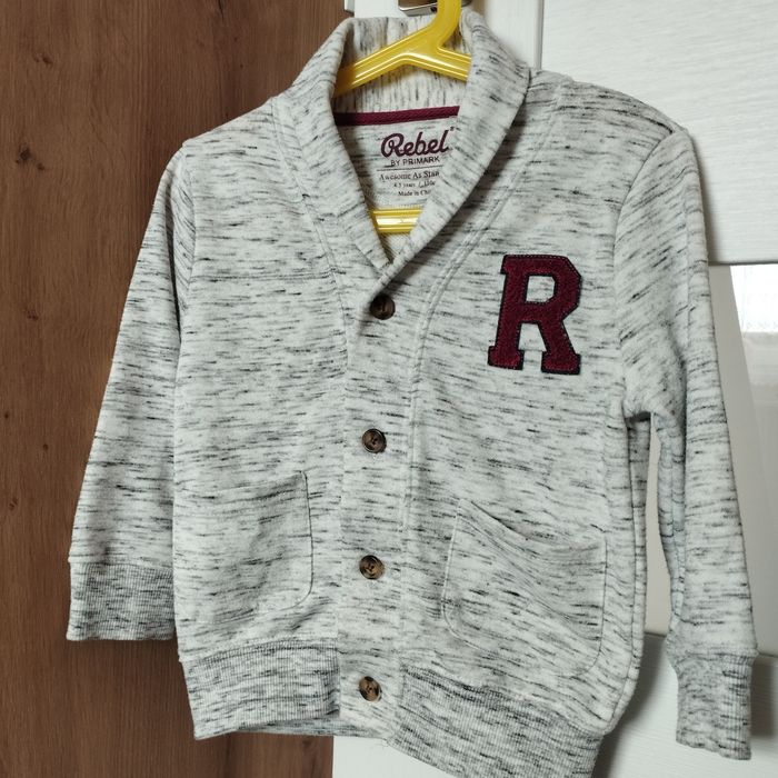 Elegancki kardigan sweterek szary 110 Rebel