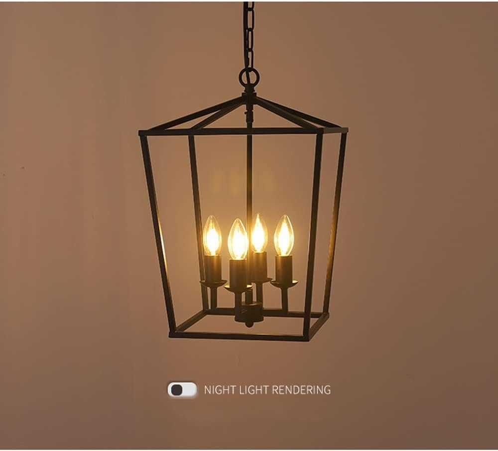 Lampa wisząca VINTAGE retro metal 4 żarówki 1 sztuka