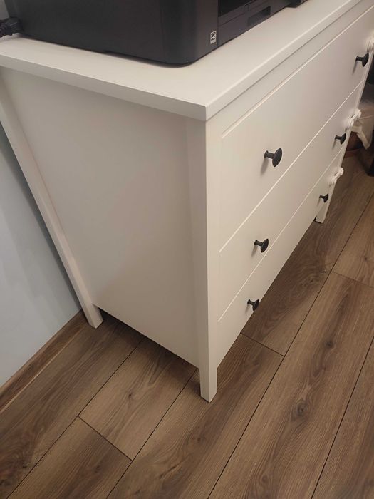 Biała komoda Koppang Ikea, 3 szuflady
