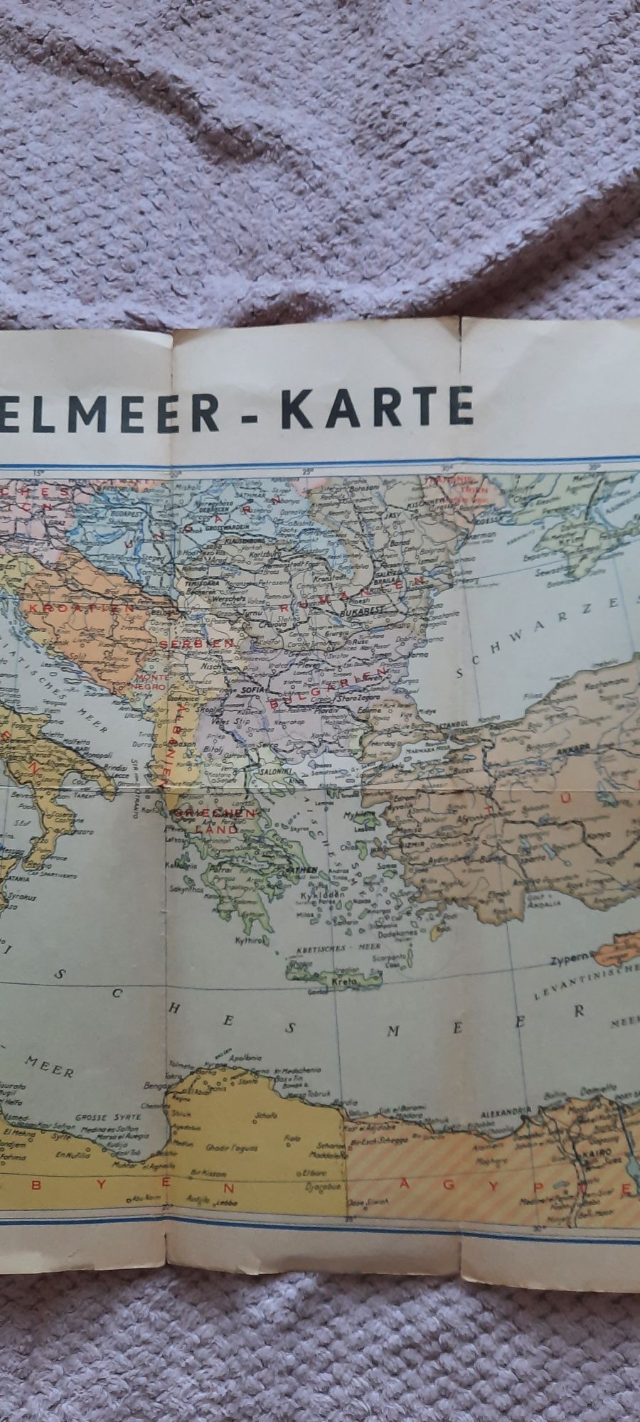 Mapa Metzer Karten-Mittelmeer Raum