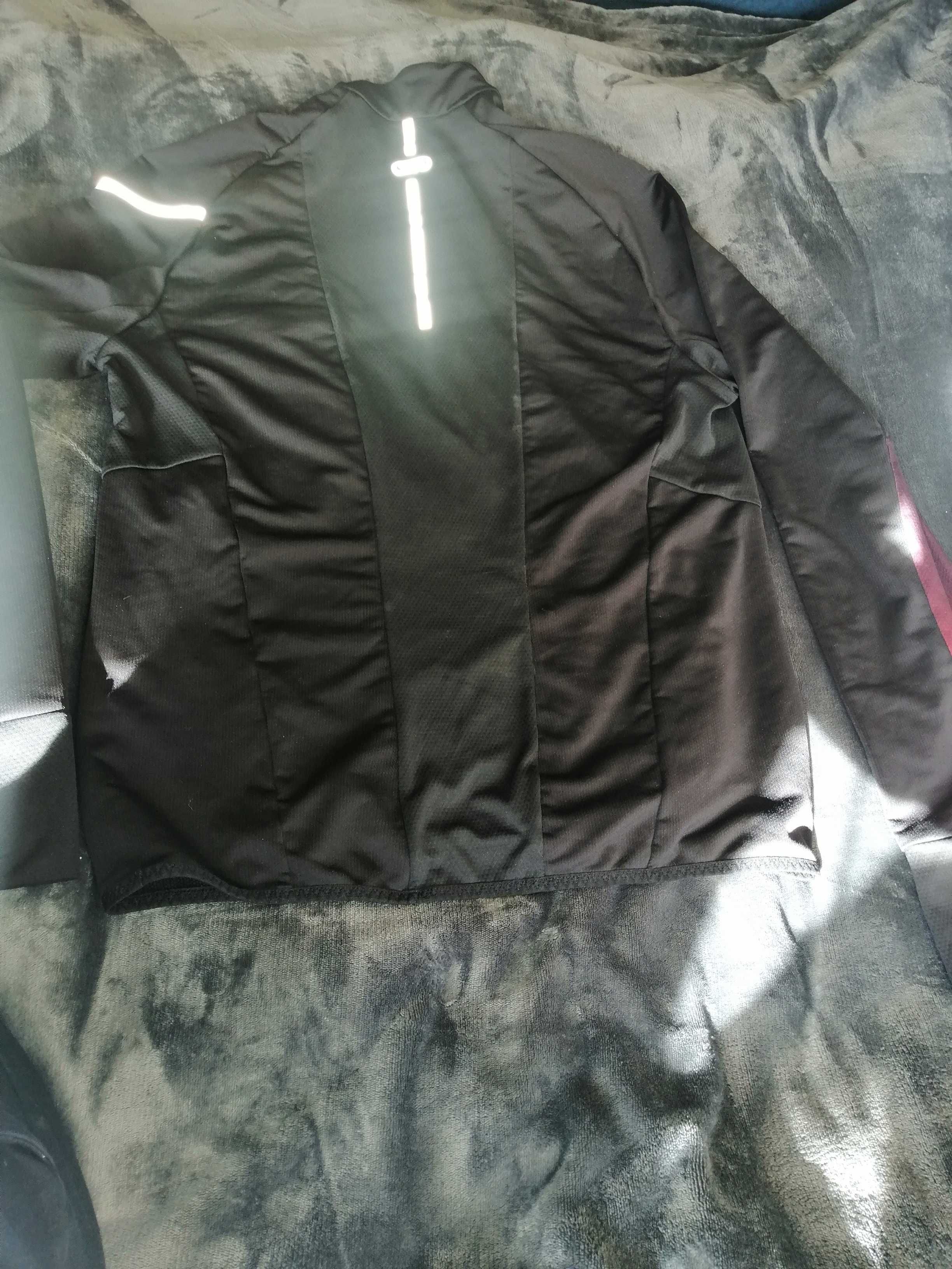 Czarna sportowa bluza męska na rower/trening firmy Kalenji roz. XL