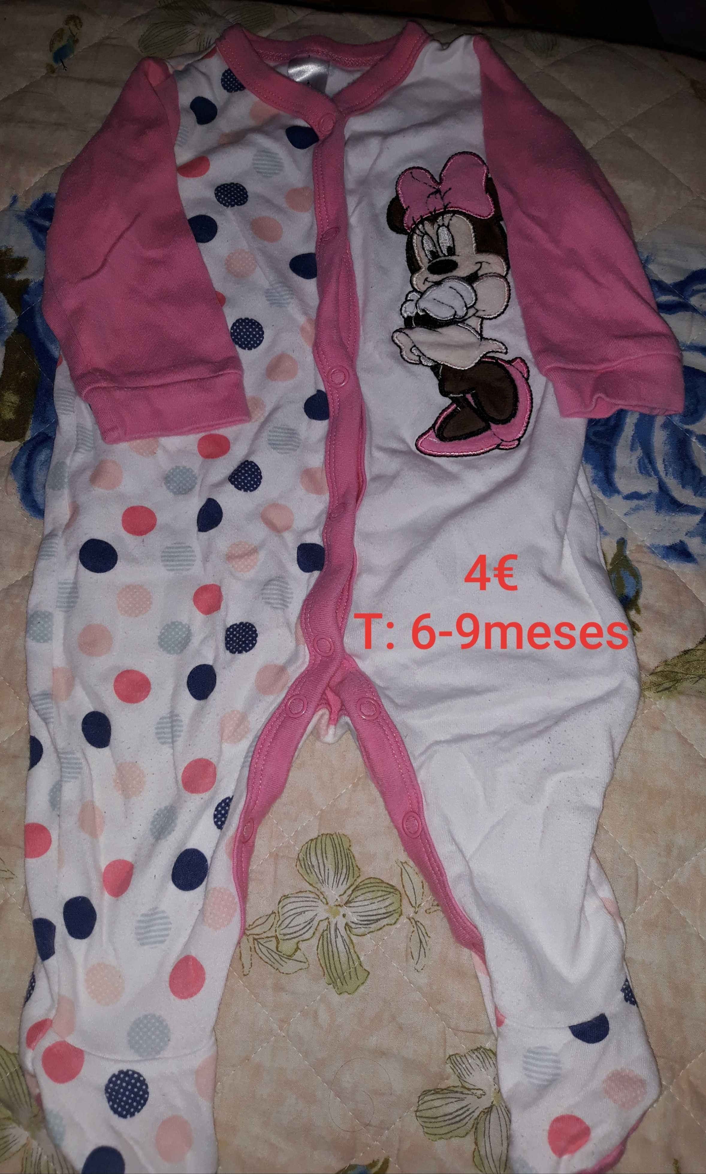 Roupa de menina, tamanho 6 a 9 meses.