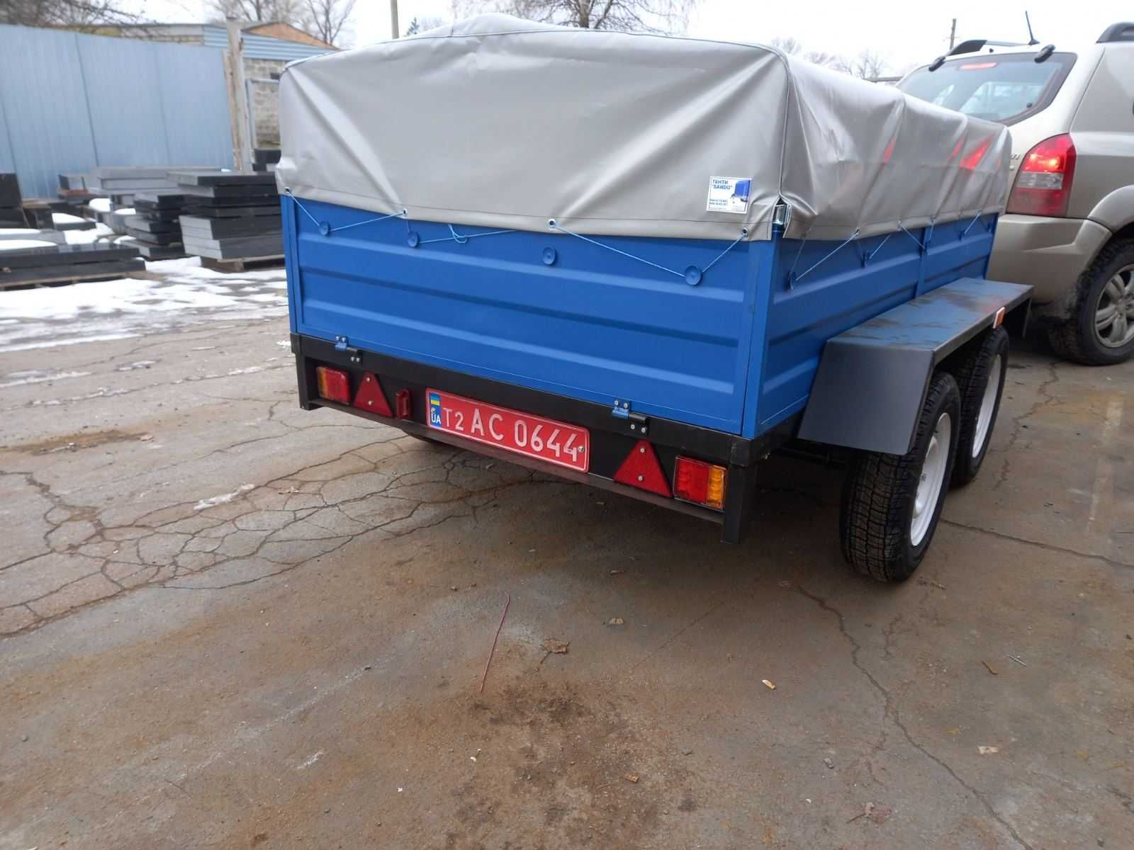 Прицеп двухосный 2100на 1300 с усиленным бортом Акция !