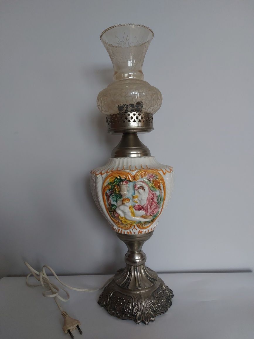 Lampa secesyjna porcelana