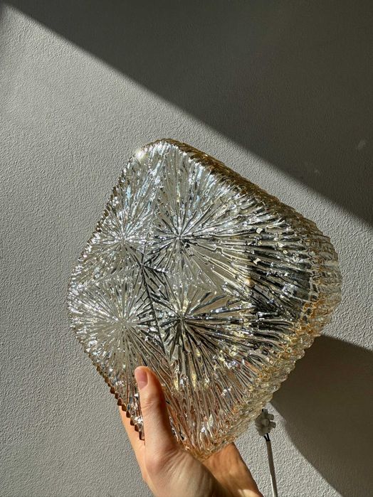 Plafon ze szkła fakturowanego, Westal, Szwecja, lata 70