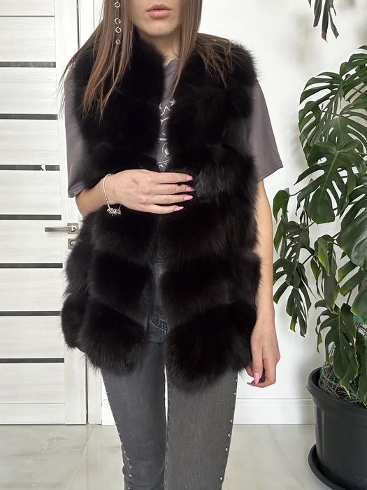 Жилетка натуральная из песца