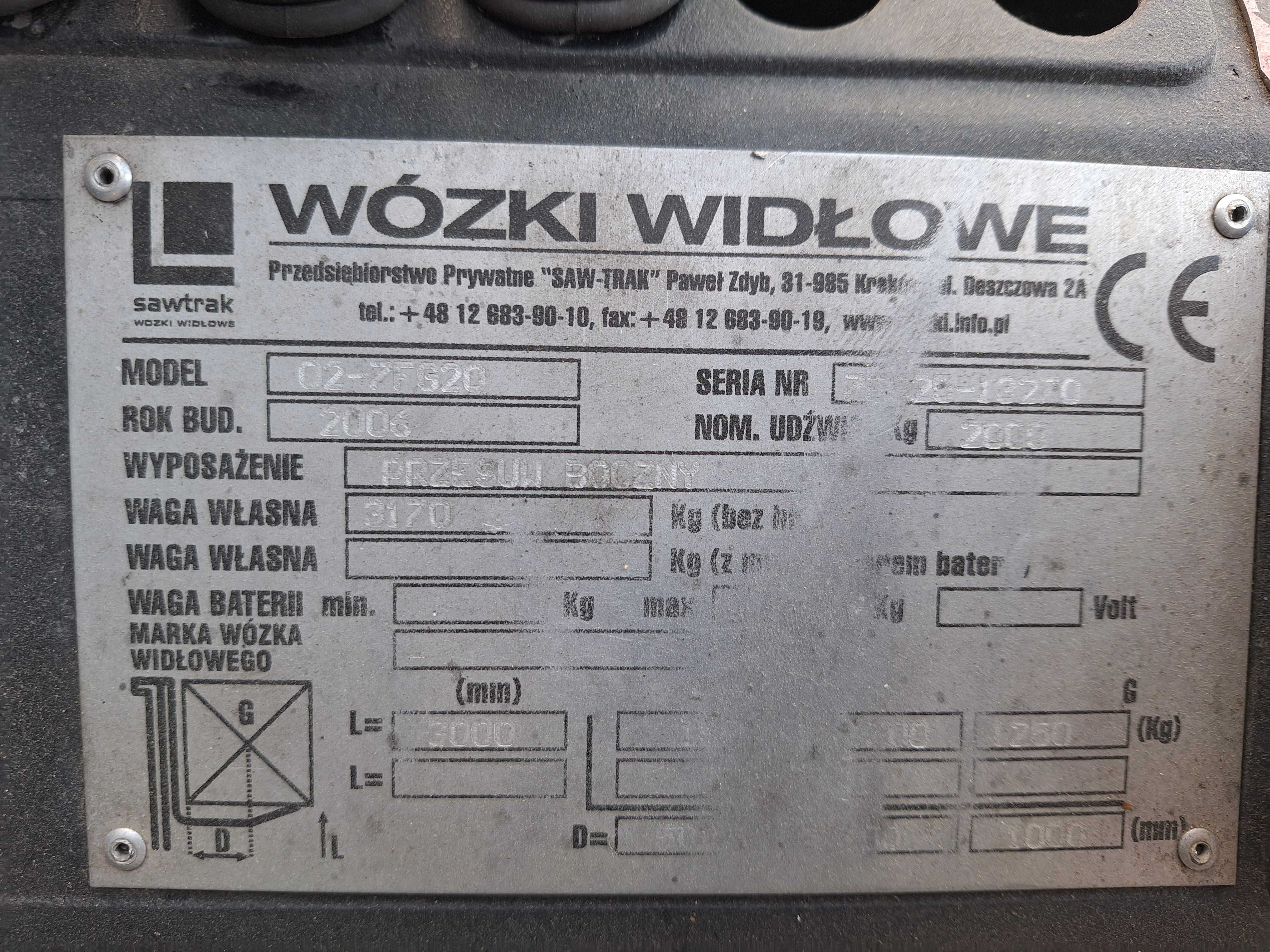 Wózek widłowy TOYOTA 02-7FG20