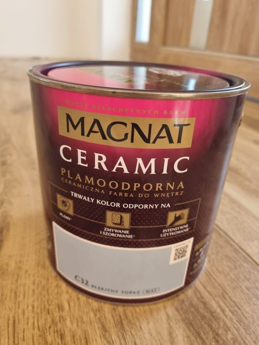 Nowa farba ceramiczna Magnat Ceramic C32 Błękitny topaz mat 2,5 l