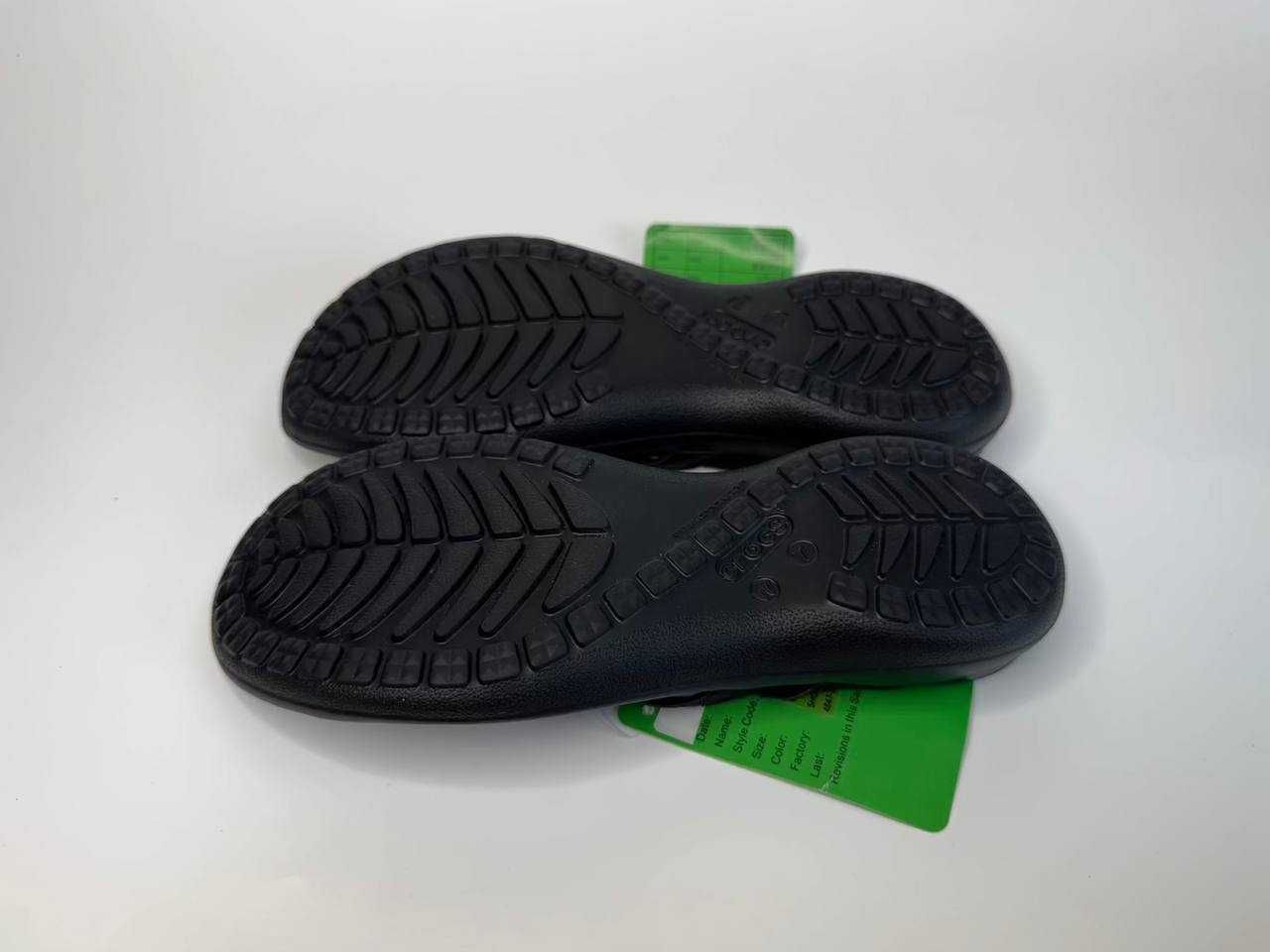 Crocs Capristrappy flip black Крокси дорослі M5/W7 Уцінка! №10094