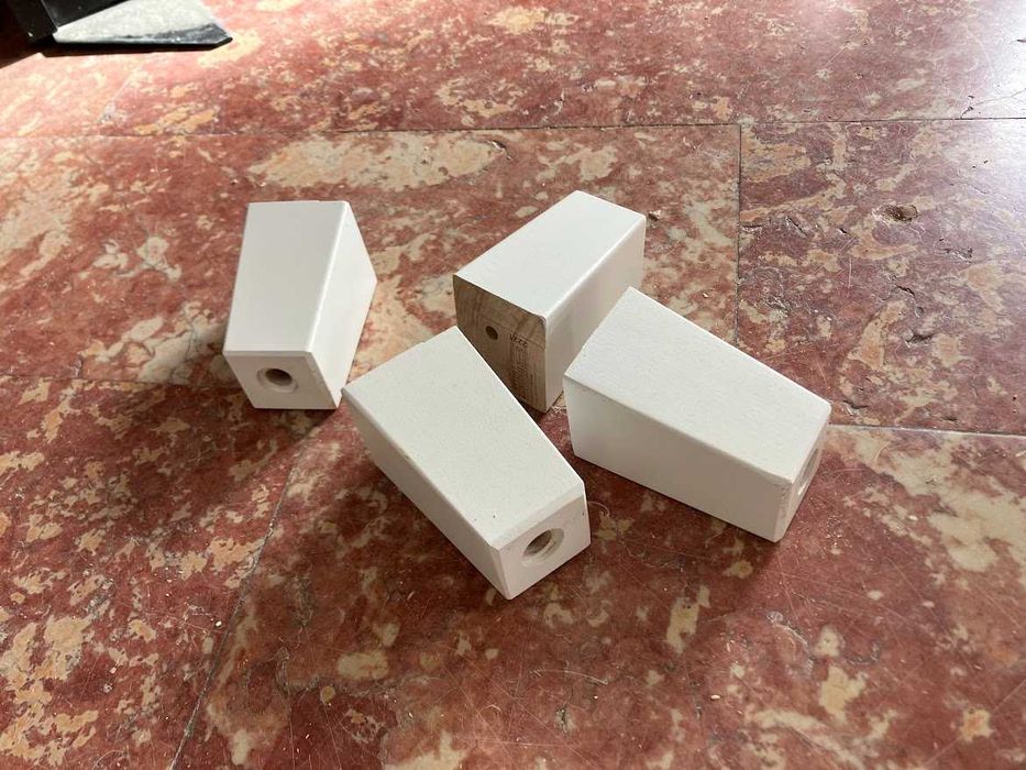 Pé, branco/madeira, 11 cm LÄTTHET