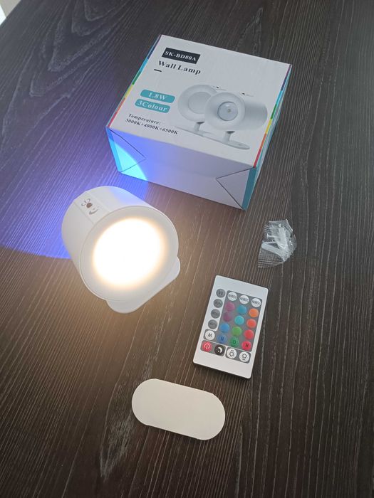 Luz de Parede LED RGB Magnética Moderna