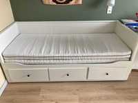 Łóżko Ikea Hemnes 80x200 (po roz. 160x200) z 2 szt. materaca MALFORS