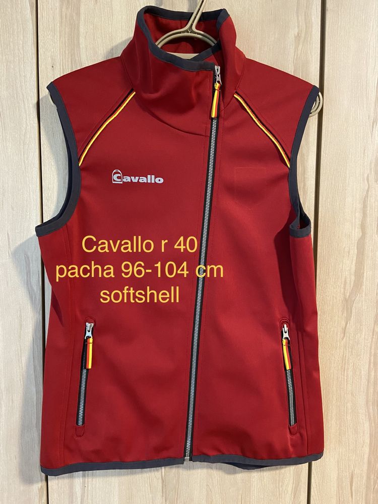 Cavallo 40 damska czerwona  kamizelka jeździecka konie soft shell