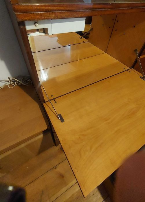 Meblościanka  regał  PRL wysoki połysk  lata 70 te szafka komoda