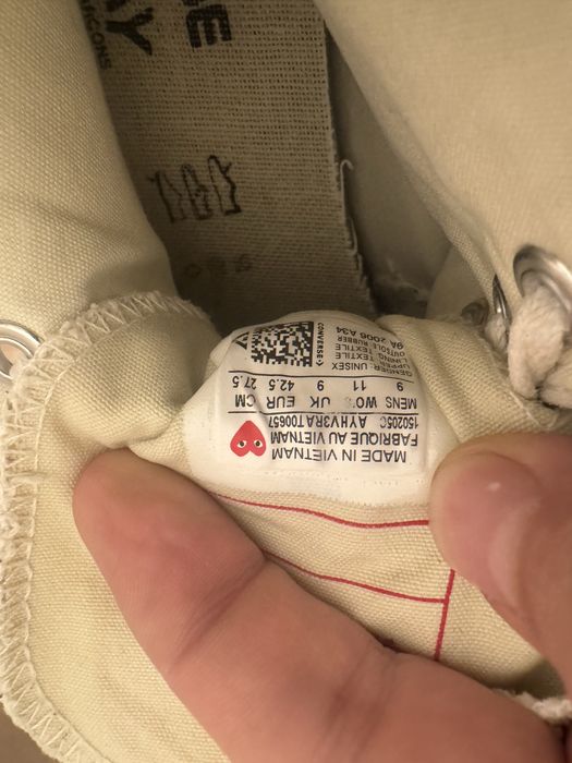 Buty trampki  Converse all-Star 70s high Cdg play white EU42,5 27,5cm