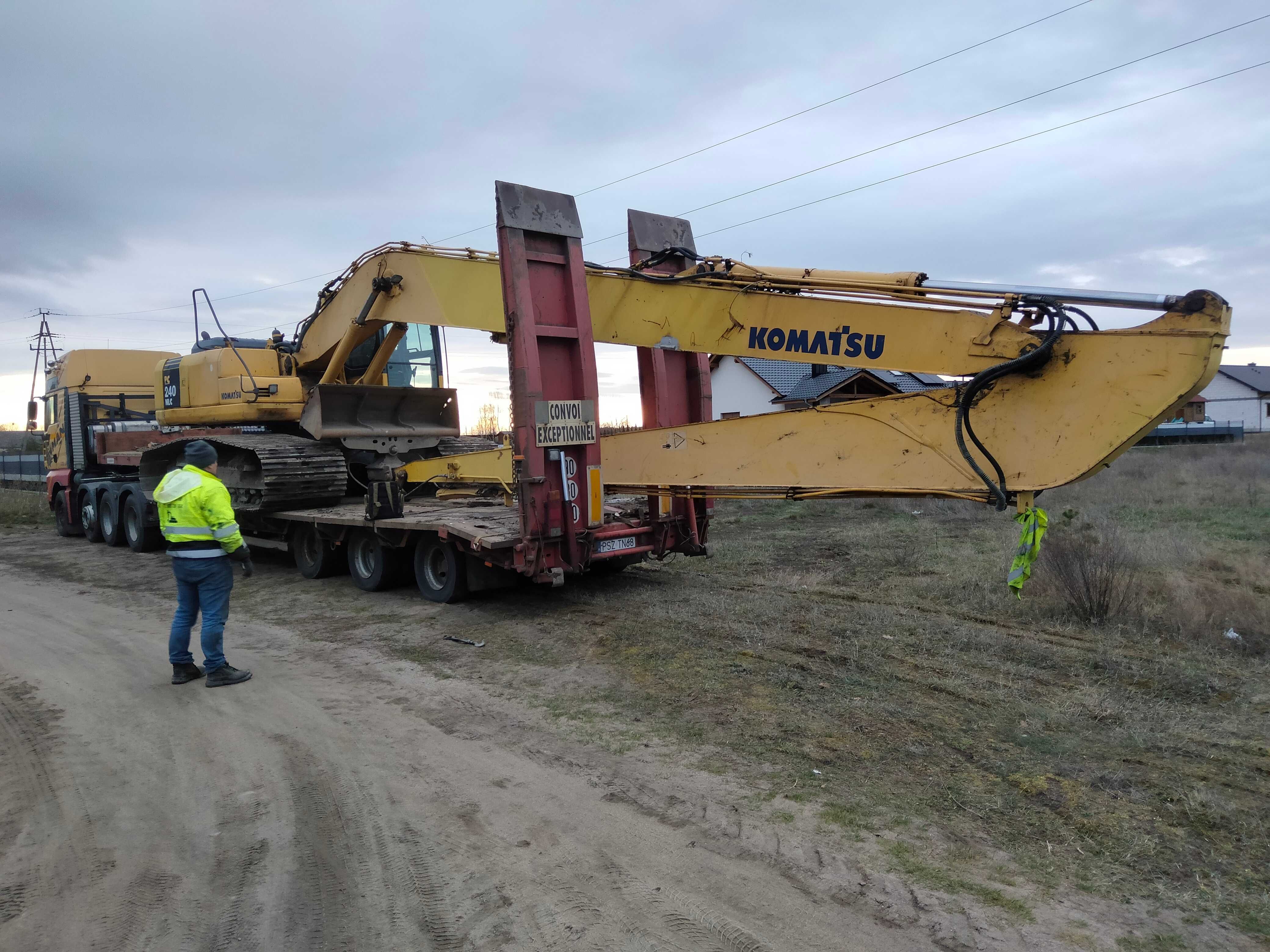 Transport Maszyn Rolniczych Budowlanych Niskopodwoziowy Do 30ton 3.5m