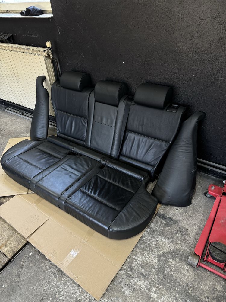 Bmw x5 e53 kanapa czarna skóra oparcie komplet