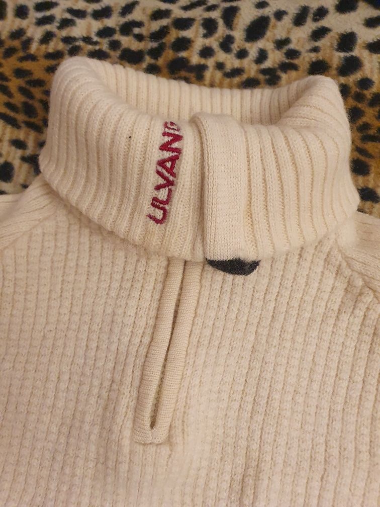 Sweter wełniany Ulvang r. M kolor ecru wełna zimowy ciepły norweski