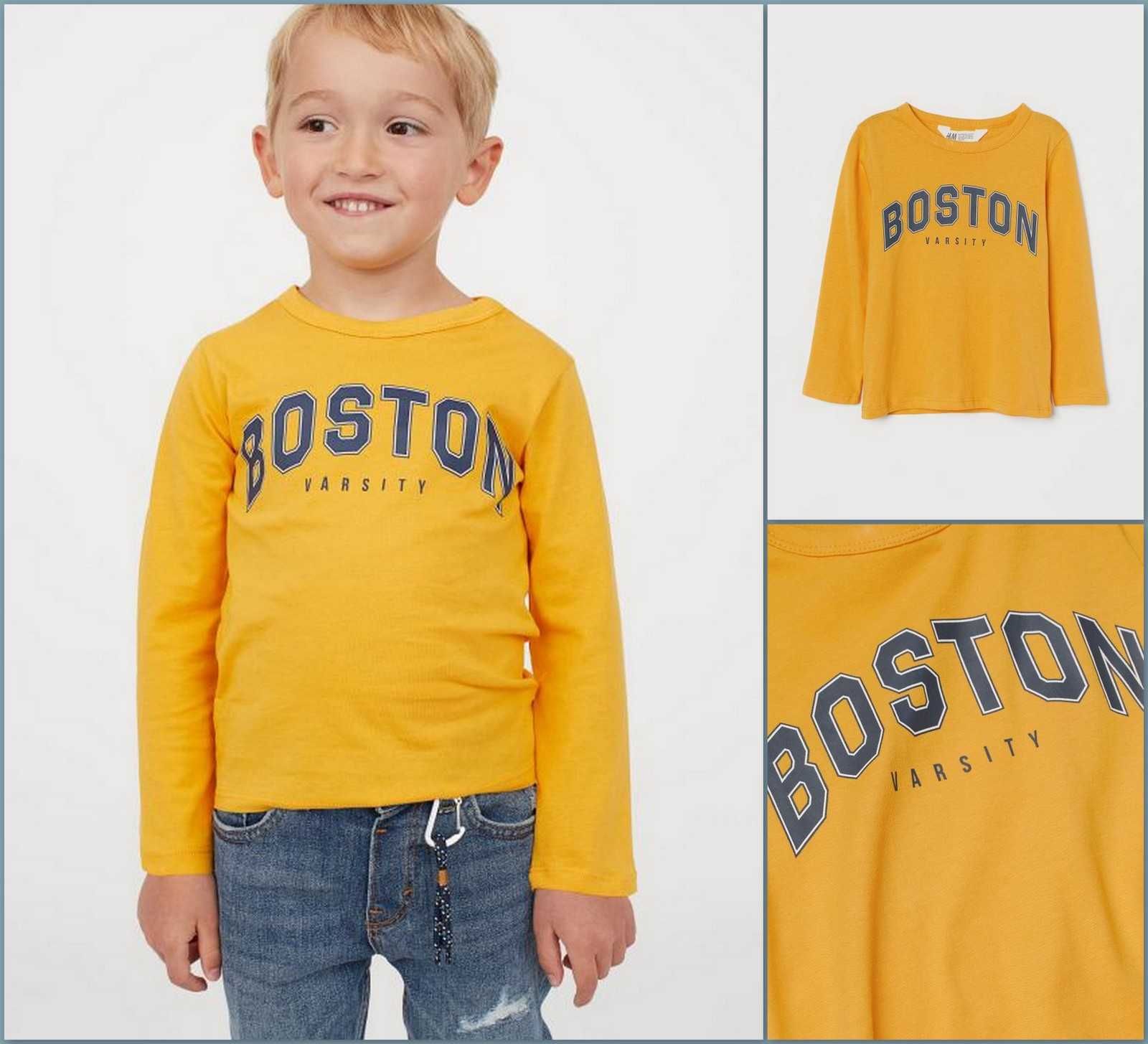 H&M żółta bluzeczka z długim rękawem BOSTON