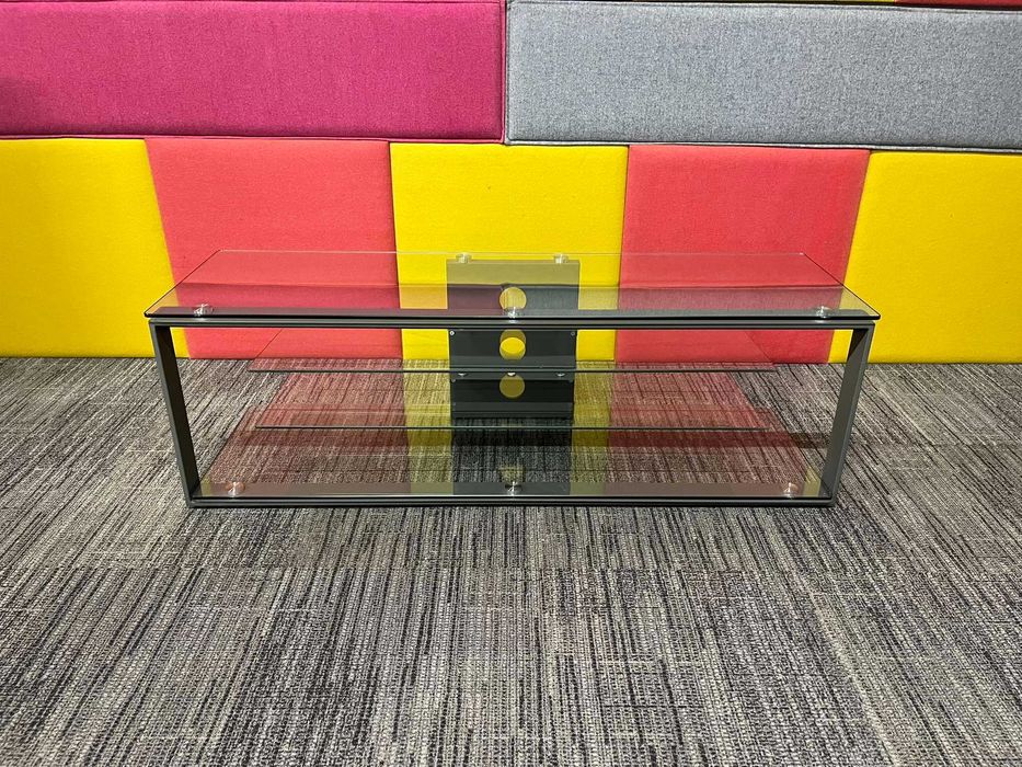 Stolik audio, RTV szklany pod tv, sprzęt audio piękny 42x130x40 zobacz