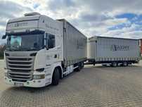 Scania R450  Scania R450 tandem jumbo 120m3~3 oś skrętna~nowy tachograf~